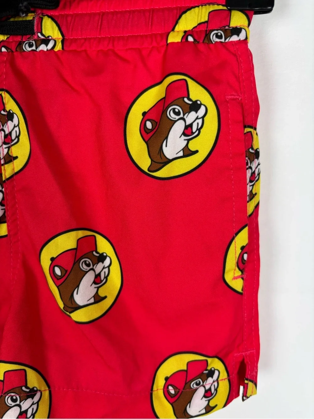 Buc-ees Toddler Size 2T Swim Trunks Shorts Graphic Red Lined